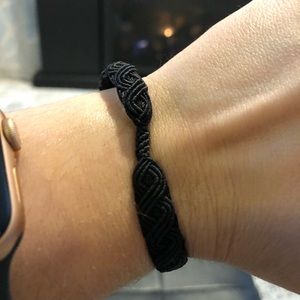 Black Macrame PANDORA bracelet
